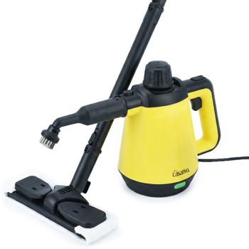 Preview: Premium steam cleaner, mobile, 3.5 bar pressure, 16 accessory attachments, powerful 1,200 W, against grease and dirt in kitchen, bathroom, furniture, upholstery, car