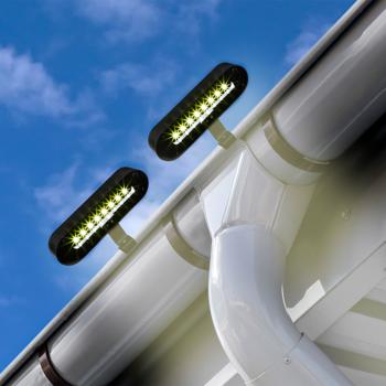 Preview: Set of 4 solar gutter lights, black