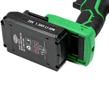 Preview: Kraftvolle 20V Akku-Bohrmaschine: 1300mAh Li-Ion, ausbalanciert, grün/schwarz - langlebiger Akku, hohe Leistung für anspruchsvolle Aufgaben