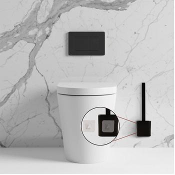 Preview: 2 brosses WC avec poils en silicone – brosses pour toilettes avec supports inclus, noires, séchage rapide – nettoyage efficace et hygiénique