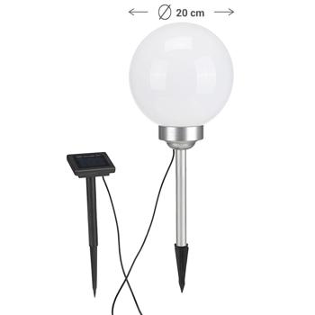 Preview: set di 3 lampade a globo da giardino con motivo luminoso mobile, incl. modulo solare, Ø 20 cm