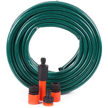 Preview: Garden hose set with connections and spray head, 15 m