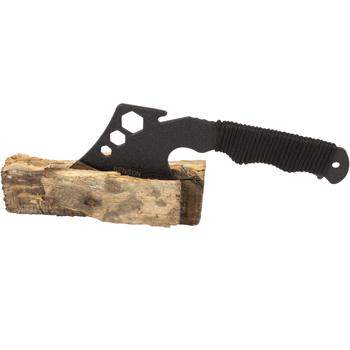 Preview: Multifunctional hand axe, 23.5 cm, with holster and belt holder, paracord handle winding, camping, hiking, survival, axe