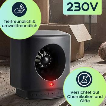 Preview: Ultraschall Mäuse- und Rattenabwehr 230V – effektiver Schutz bis 50 m² – chemiefrei, umweltfreundlich & geräuschlos – ideal für Haus, Garage & Keller