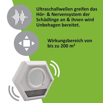 Preview: XL Ultraschall Tiervertreiber mit Blitz: 200m² Schutz, Akku & IP45 - Effektive Tierabwehr für Garten, Hof & mehr – Zuverlässig & Wetterfest