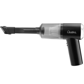 Preview: Aspirateur à Main Compact Sans Fil - Idéal Voiture & Maison - LED, Filtre HEPA, 3 kPa, 50W, Batterie 15 min, USB-C - Noir