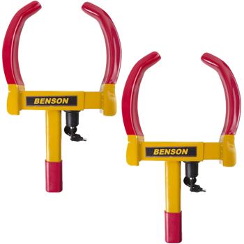 Preview: 2er-Set Robuste Auto-Radkralle für PKW, Wohnwagen, Anhänger: Wegfahrsperre für Reifen bis 28cm – zuverlässiger Diebstahlschutz für alle Fahrzeuge