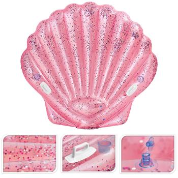 Preview: Air mattress shell, pink with glitter, 178 x 165 x 24 cm