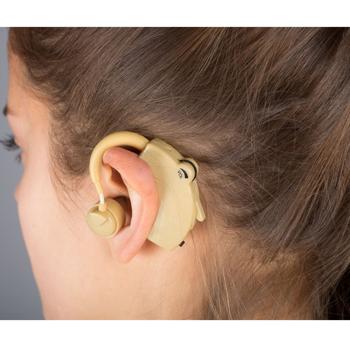 Preview: Lot 2 Amplificateurs Auditifs Discrets - Aide à l‘écoute pour conversations, TV, vie quotidienne - Étrier, étui, 3 bouchons, 3 piles AG13 - 6.5x5x1cm