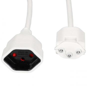 Preview: Rallonge électrique Clip-Clap 3 m blanche - Fiche coudée rabattable 180° ultra-plate T12/T13 - Sécurité enfant - Max Hauri