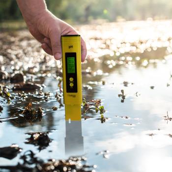 Preview: set of 2 digital pH meter with ATC function, LCD display, pH measuring range 0-14, precise pH value measurement for drinking water, aquariums, pools and ponds