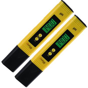 Preview: set of 2 digital pH meter with ATC function, LCD display, pH measuring range 0-14, precise pH value measurement for drinking water, aquariums, pools and ponds