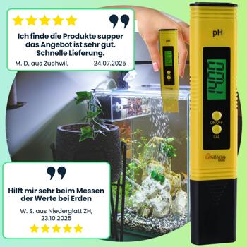 Preview: Digitales pH-Messgerät mit ATC-Funktion, LCD-Display, pH-Messbereich 0-14, präzise pH Wert Messung für Trinkwasser, Aquarien, Pools, und Teiche