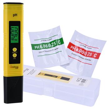 Preview: pH-mètre numérique - Analyse eau piscines, aquariums, bassins - Écran LCD, fonction ATC, pH 0-14, précision +/- 0.01, LR44 - CH6411