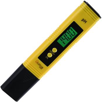Preview: pH-mètre numérique - Analyse eau piscines, aquariums, bassins - Écran LCD, fonction ATC, pH 0-14, précision +/- 0.01, LR44 - CH6411