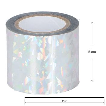 Preview: 2er-Set Vogelschutzband - Hocheffektiver Schutz durch Lichtreflexion für Garten & Pflanzen - 45 Meter x 5 cm - Chemiefrei & einfach anwendbar