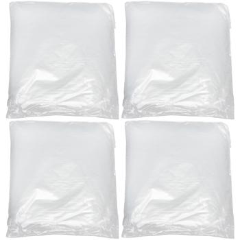 Preview: set di 4 leggeri poncho antipioggia di emergenza con cappuccio: parapioggia trasparente (120 cm) per acquazzoni spontanei - ideale per le attività all‘aperto