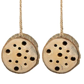 Preview: set of 2 insect hotels to hang up, approx. 10 x 9 cm