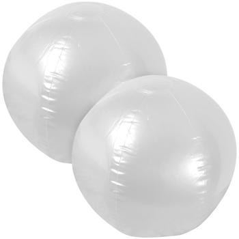 Set of 2 LED water balls with color-changing effect, Ø 20 cm, transparent