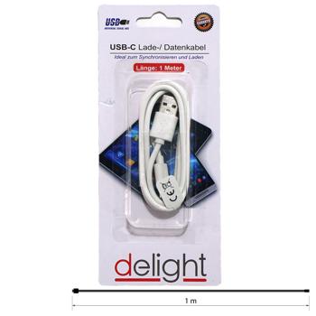 Preview: 2er-Set USB-C Lade-/Datenkabel 1m weiss - Schnellladen & Datenübertragung für iPhone/Android-Handys & Digitalkameras