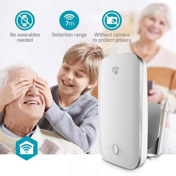 Preview: Intelligenter Sturzmelder für Senioren – Wi-Fi Sensor mit Sturzalarm, Erinnerungsfunktion & App, erkennt nächtliches Wandern & Einbruch