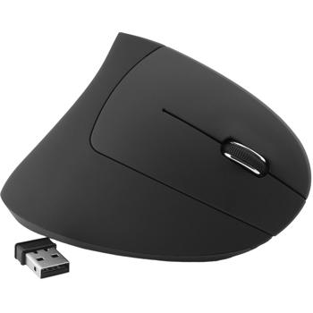 Preview: Ergonomische 6-Tasten Funkmaus für Rechtshänder - Kabellos, Vertikal Design für natürliche Handhaltung - Optischer Sensor, Win/Linux/Apple OS - USB 2.0