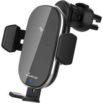 Preview: Chargeur Qi 15W sans fil pour voiture - Support natel grille d‘aération - Charge rapide - LED, capteur tactile, protections multiples Preview: Chargeur Qi 15W sans fil pour voiture - Support natel grille d‘aération - Charge rapide - LED, capteur tactile, protections multiples