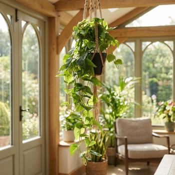 Preview: 2er-Set Künstliche Hängepflanze 80 cm - Pflegeleicht, langlebig & realistisch - Ideal für dunkle Räume, Allergiker, Haustiere & Vielbeschäftigte