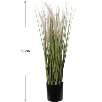 Preview: set of 2 artificial ornamental grasses, 55 cm