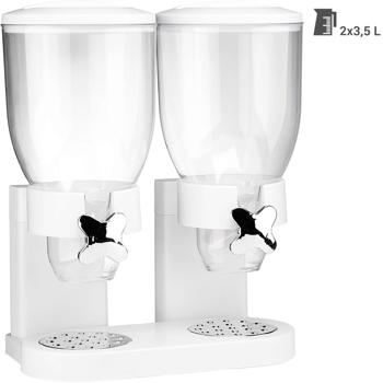 Preview: Distributore di muesli con 2 contenitori da 3,5 litri ciascuno, bianco