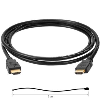 Preview: 2er-Set Highspeed HDMI Kabel - Ethernet Heimkino optimiert für 8 PCM & True HD Audio - max. 10.2 GBit/s, 1m, Typ A, vergoldete Kontakte