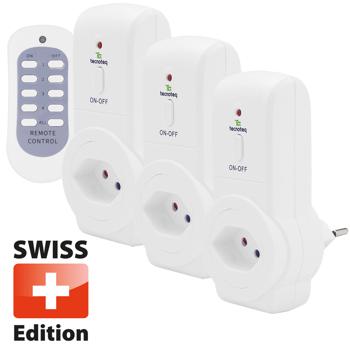 Preview: Funksteckdosen 3er-Set (T13) mit Fernbedienung – Kabellose Steckdosen für Zuhause, 30m Funk-Reichweite & energieeffizient Preview: Funksteckdosen 3er-Set (T13) mit Fernbedienung – Kabellose Steckdosen für Zuhause, 30m Funk-Reichweite & energieeffizient