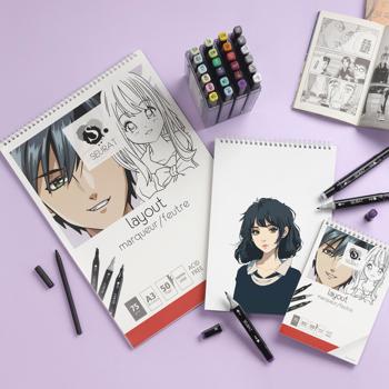 Preview: Layout Marker Spiral Pad, 50 pages, A3, 75 g/m²