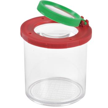 Preview: Loupe en forme de gobelet, boîte à insectes/boîte nature avec loupe, Ø 9 cm
