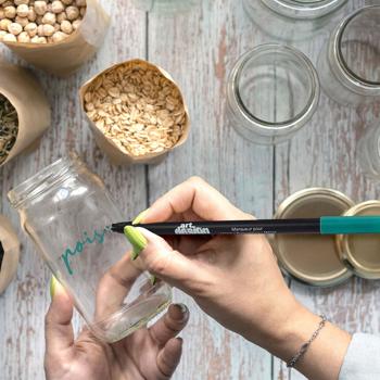 Preview: Markers for glass/ceramic/metal, 8 pcs., in metallic and pastel colors