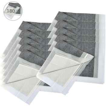Preview: Tapis d‘entraînement pour chiens/chiots - 180 pièces - Anti-fuite, très absorbant, charbon actif - 60x60cm - Pour apprentissage propreté ou chiens seniors