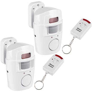 Preview: 2er-Set Bewegungsmelder mit Alarmfunktion und zwei Fernbedienungen, 105db, Kabelloser Einbruchschutz mit lautem Alarm Preview: 2er-Set Bewegungsmelder mit Alarmfunktion und zwei Fernbedienungen, 105db, Kabelloser Einbruchschutz mit lautem Alarm