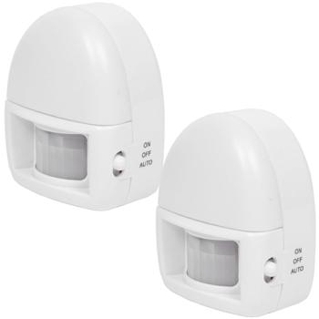 lot de 2 veilleuses LED avec détecteur de mouvement : une lampe d‘orientation sûre pour la chambre d‘enfant, le couloir et l‘escalier