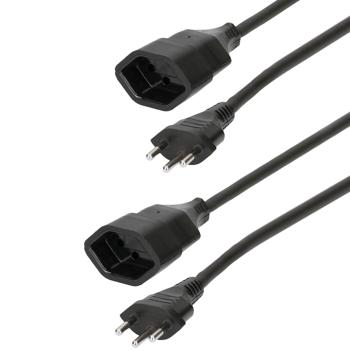 Preview: 2er-Set Robustes Verlängerungskabel, schwarz, je 9 m – 3-polig mit Kupplung – flexibles & langlebiges Stromkabel für Haushalt, Garten & Werkstatt