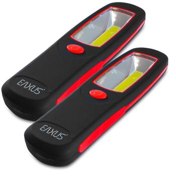 lot de 2 lampes de travail COB LED puissantes, 300 lm : lumière claire et homogène pour les professionnels et les bricoleurs, compacte, stable & polyvalente