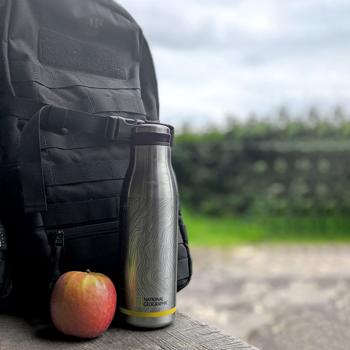 Preview: set di 2 borracce thermos in acciaio inox, 500 ml, tappo a vite, a prova di perdite, mantiene il calore o il freddo per 6 ore, ideale per le avventure all‘aperto