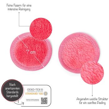 Preview: Tamponi per cosmetici, set da 10, rotondi, lavabili, OKEO-TEX® Standard 100