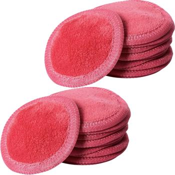 Preview: Kosmetikpads 20er-Set - Waschbar & Wiederverwendbar für Gesicht & Körper - Ø 7 cm, OKEO-TEX Standard 100 zertifiziert, Magenta/Rosarot - Hautschonend