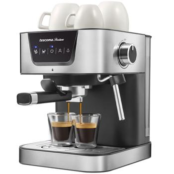 Preview: Profi Siebträger Kaffeemaschine, 19 bar, rostfreier Edelstahl, Wärmeplatte für Tassen, Milchschaumdüse f. Cappuccino, Latte Macchiato