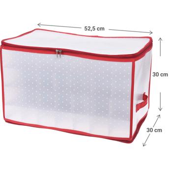 Preview: 3er-Set Aufbewahrungsbox für Weihnachtskugeln mit 112 Fächern, 52,5 x 30 x 30 cm