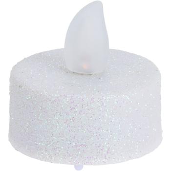 Preview: LED tea lights 12 pieces, white glitter, 3.8 x 4 cm