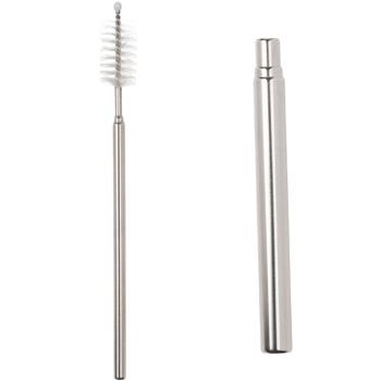 Preview: Ausziehbarer Metall Trinkhalm - inkl. Reinigungsbürste - Teleskop-Design, umweltfreundlich, wiederverwendbar, robust, bis 21cm ausziehbar