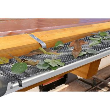 Preview: Laubschutzgitter für Dachrinnen inkl. 8 Befestigungsklemmen