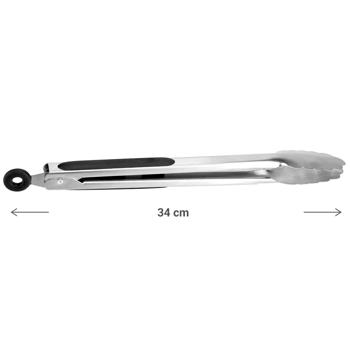 Preview: Stainless steel barbecue tongs, 34cm