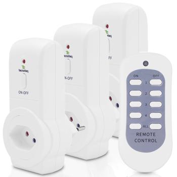 Preview: set of 6 T13 radio-controlled sockets with remote control - wireless control for devices, long range, energy-efficient & easy to operate, ideal for the home